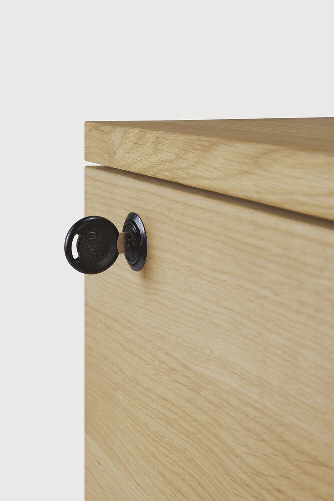 Ethnicraft - Unité de rangement Billy - Chêne naturel - verrouillage à clef