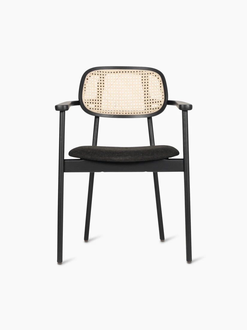 Vincent Sheppard - Indoor - Titus - Chaise avec accoudoirs - Chêne ou Hêtre - Assise tissu