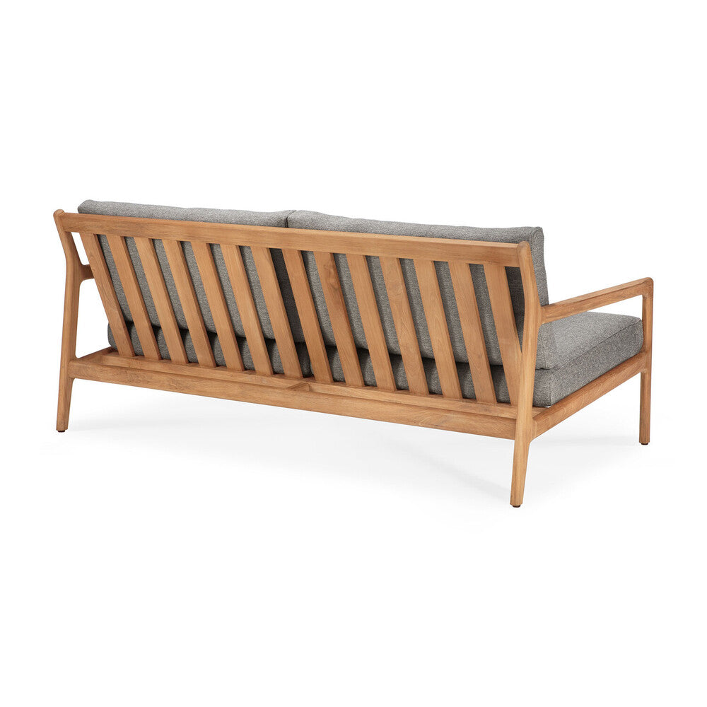 Ethnicraft - Outdoor - Canapé Jack - Teck - 2 places - Tissu Naturel - 180 x 90 x H73