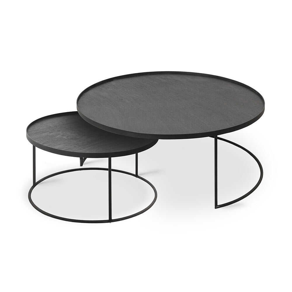 Ethnicraft - Set de 2 tables basses rondes – L/XL