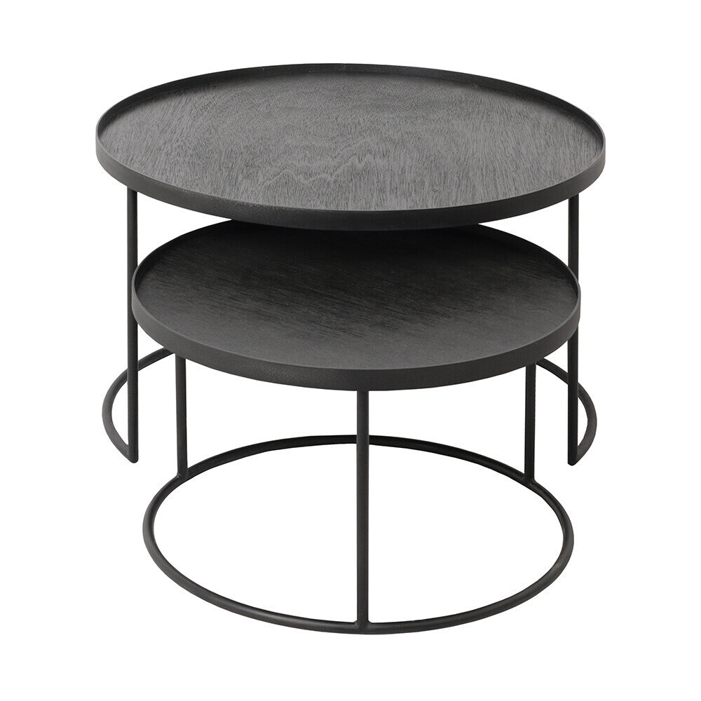 Ethnicraft - Set de 2 tables basses rondes – L/XL