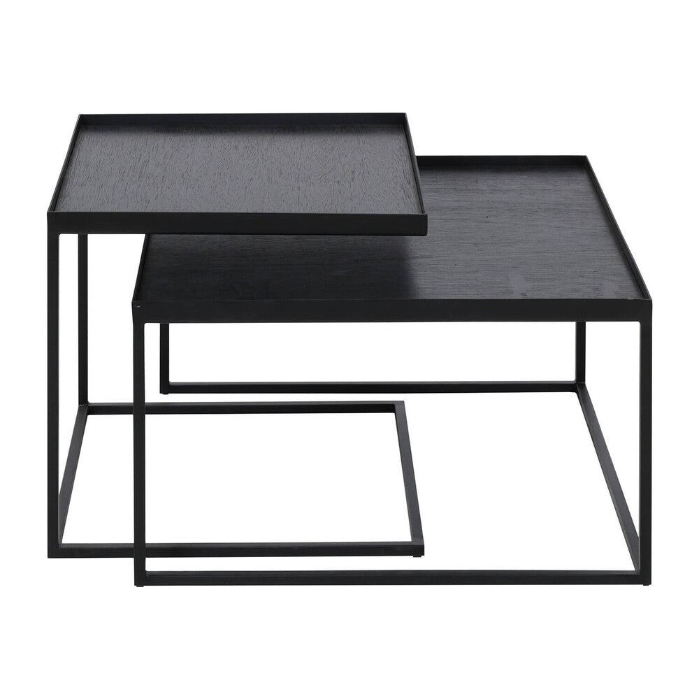 Ethnicraft - Set de 2 tables basses carrées - S/L
