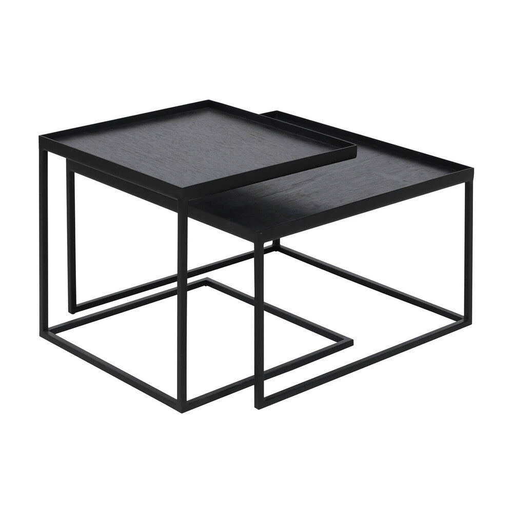 Ethnicraft - Set de 2 tables basses carrées - S/L