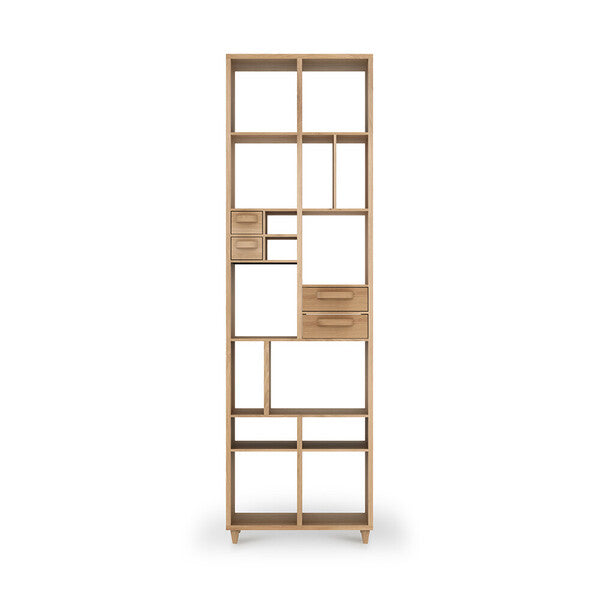 Ethnicraft - Bibliothèque Pirouette - Chêne massif - 60 x 30 x H200