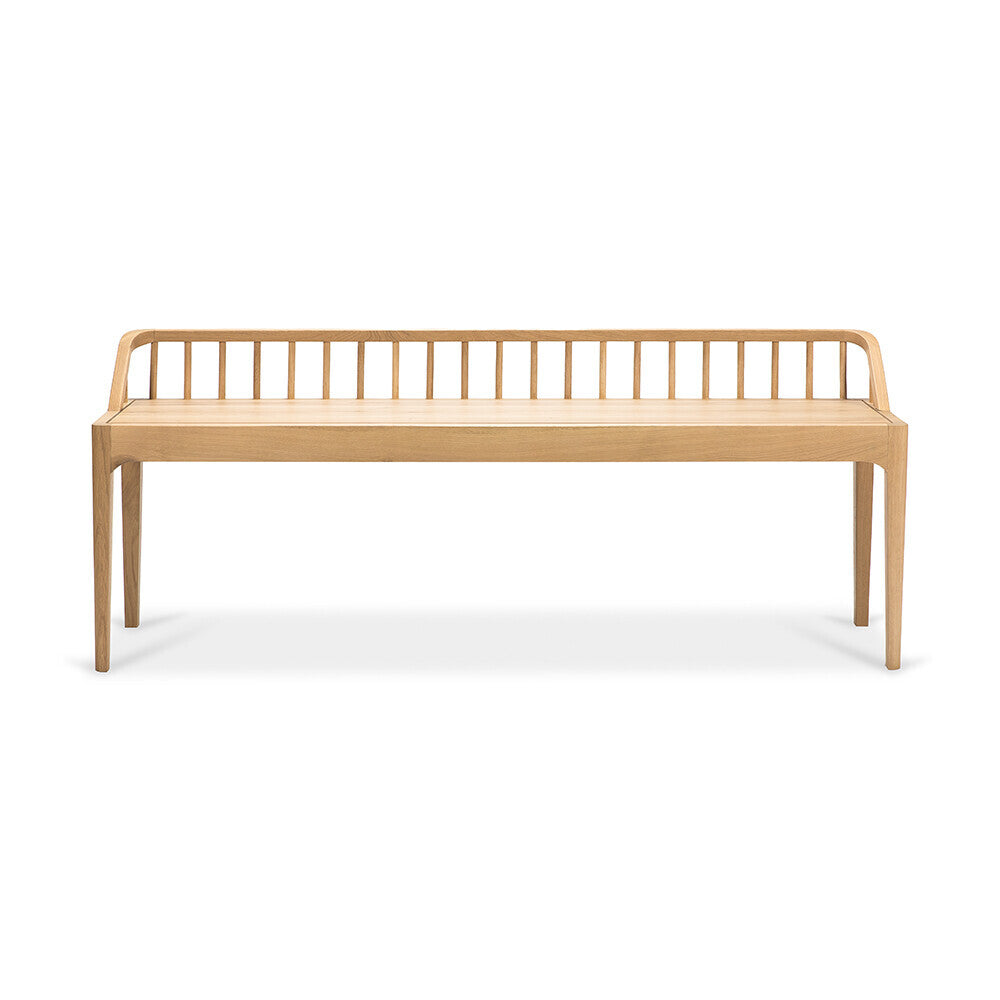 Ethnicraft - Banc Spindle  - Chêne verni - 150x35xH46/60