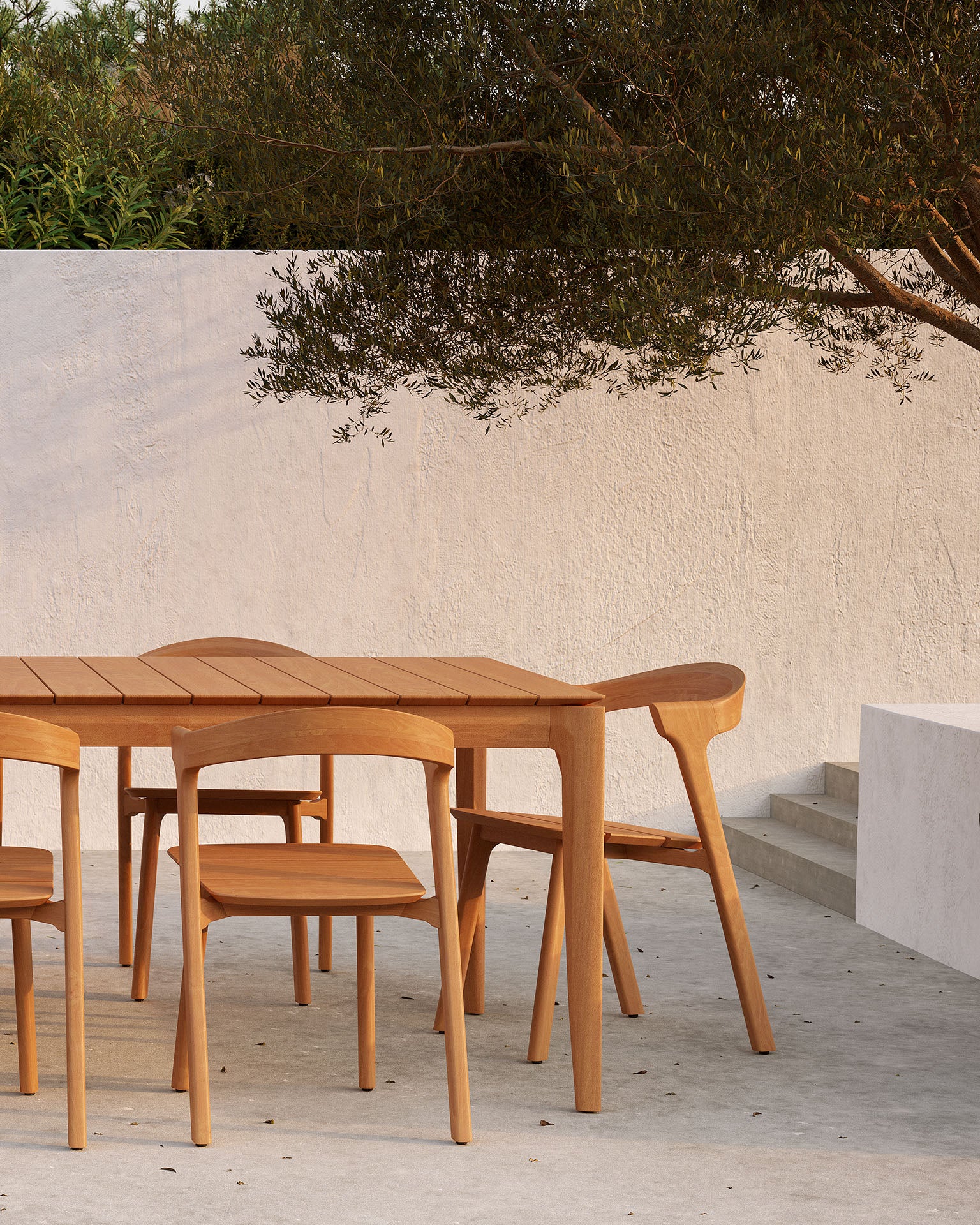Ethnicraft - Outdoor - Table Bok - Teck massif rainuré - 250x100x76