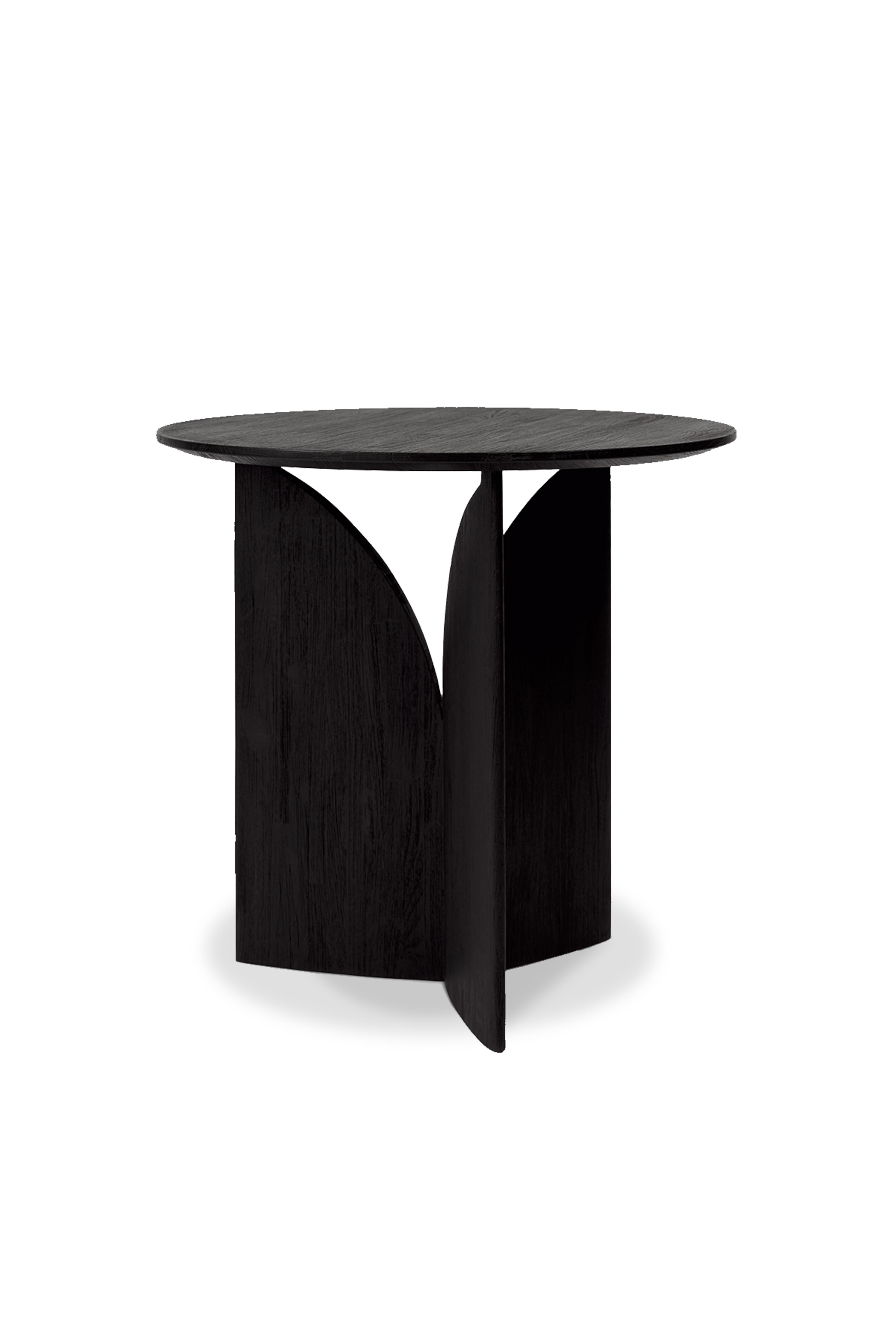 Ethnicraft - Table d'appoint Fin - Teck noir - diamètre 50 x H.50