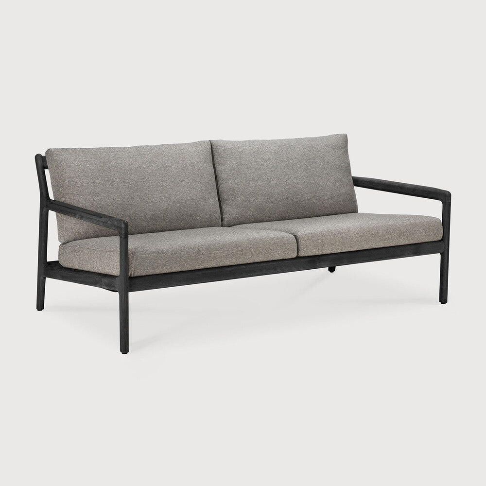 Ethnicraft - Outdoor - Canapé Jack - Teck black - Deux places - Off White - 180 x 90 x H73