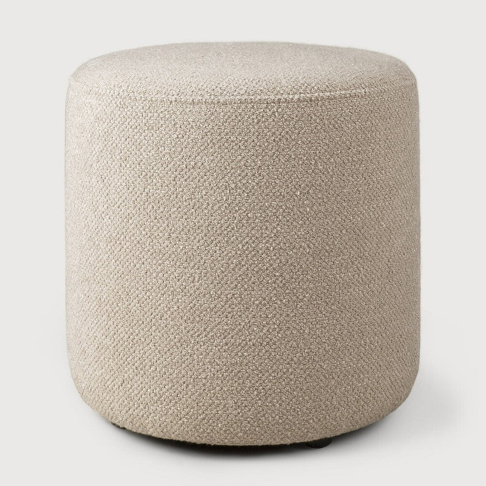 Ethnicraft - pouf barrow - (Gingembre, Cuivre, Pine Green ou Off White) - diamètre 40 x H40