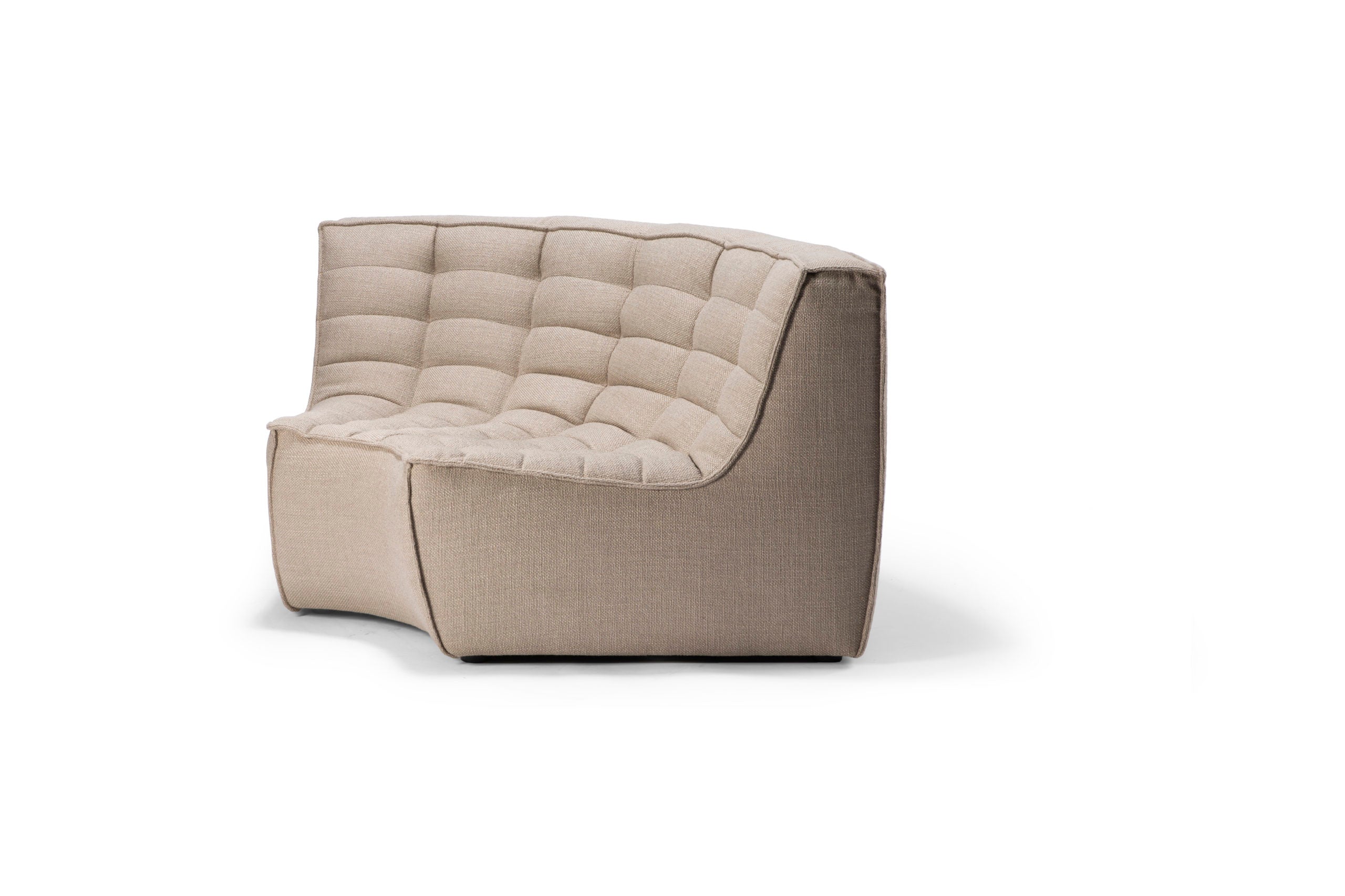 Ethnicraft - Canapé de coin rond N701-beige foncé