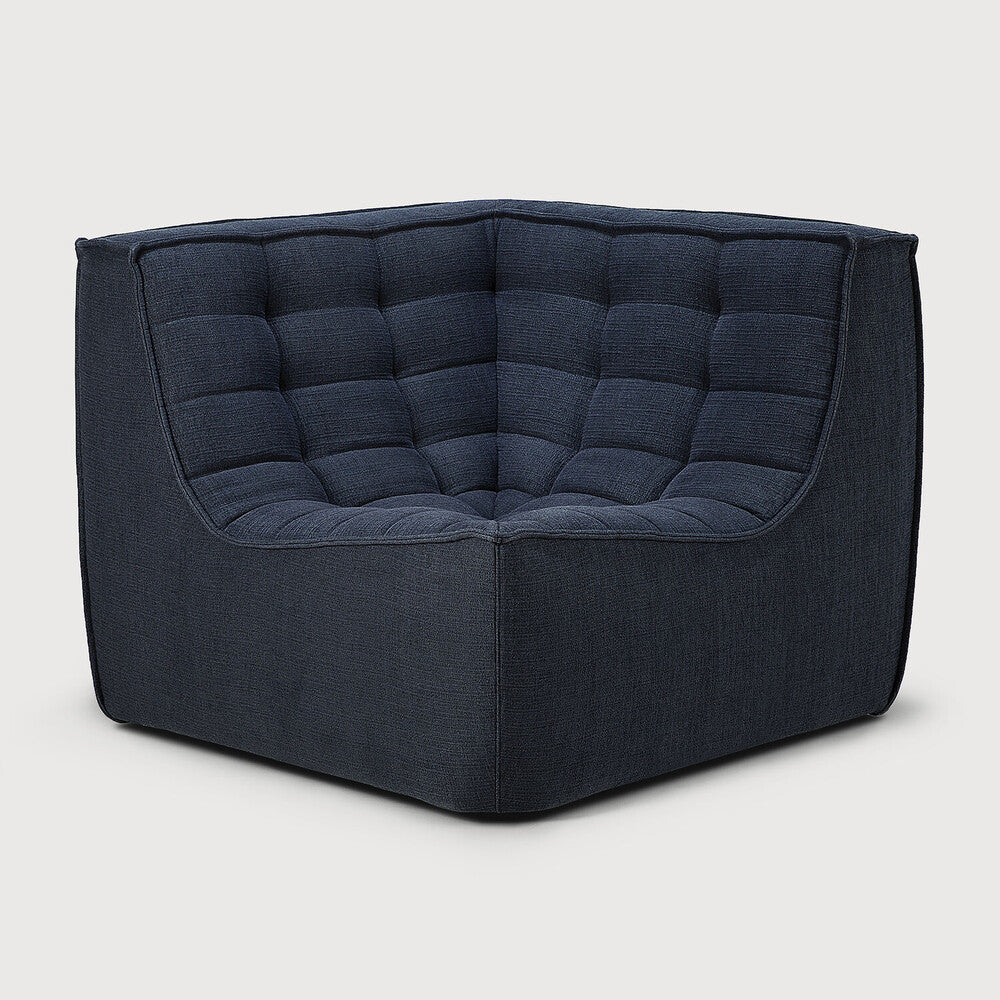 Ethnicraft - Canapé de coin N701 tissu éco graphite