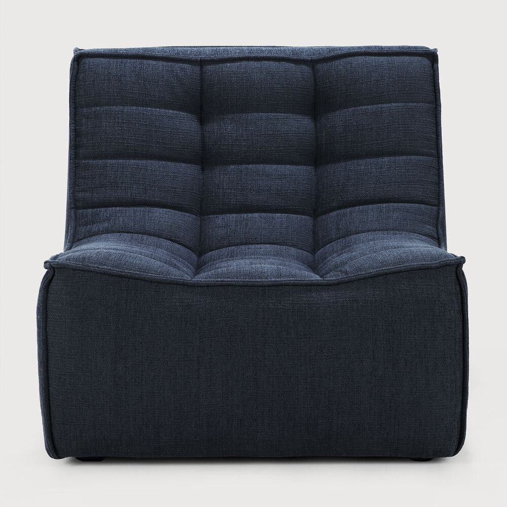 Ethnicraft - Fauteuil N701 - 1 place - Tissu éco graphite - 80 x 91 x H43/76