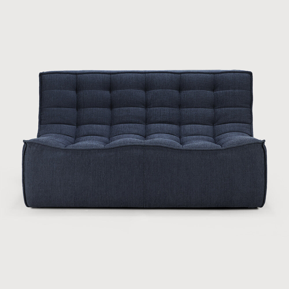 Ethnicraft - Canapé N701 - 2 places - Tissu éco moss - 140 x 91 x H43/76