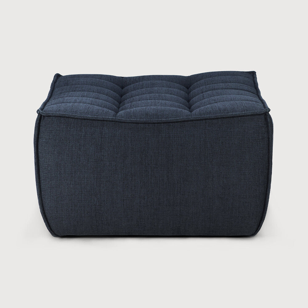 Ethnicraft - Pouf N701 - Tissu éco graphite