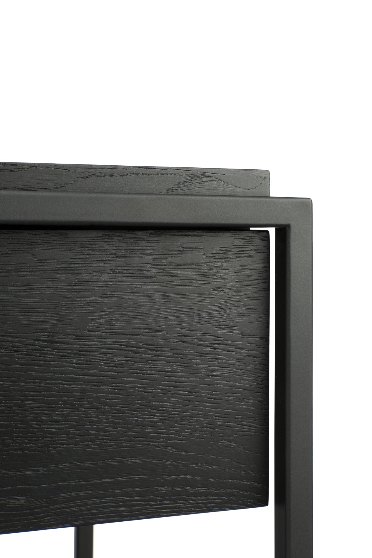 Ethnicraft - Console Monolit - 2 tiroirs - Chêne noir - 122 x 40 x H85