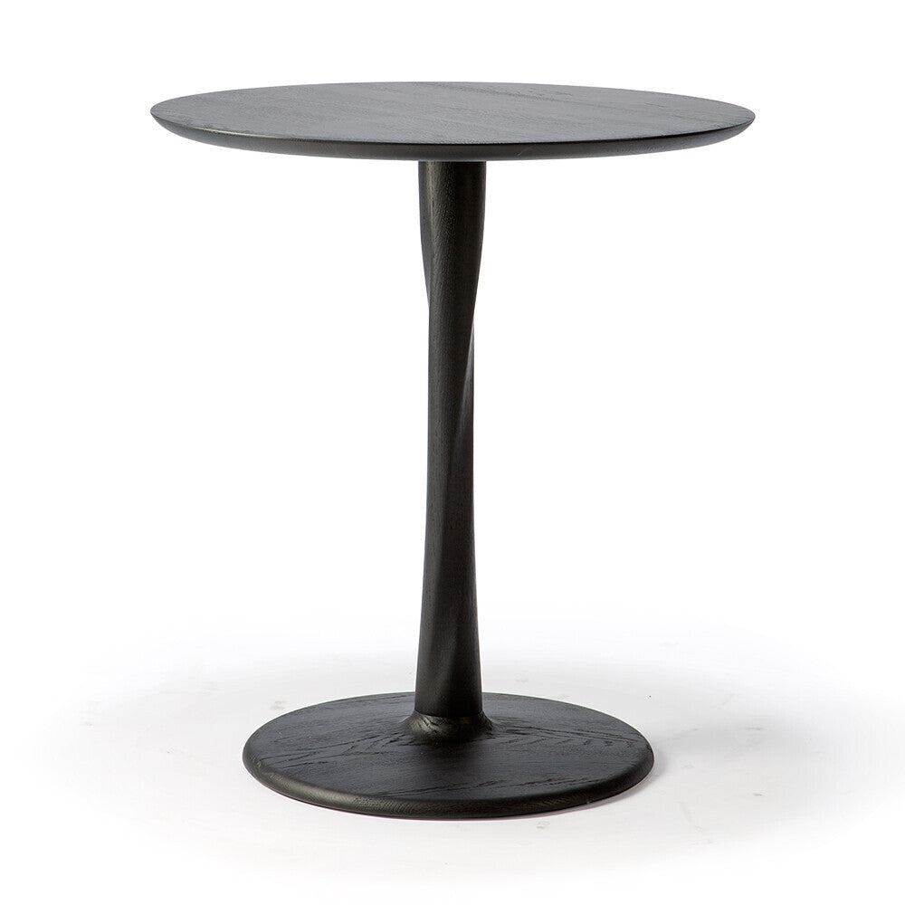 Ethnicraft - Table Torsion ronde noire - Chêne noir - D.127