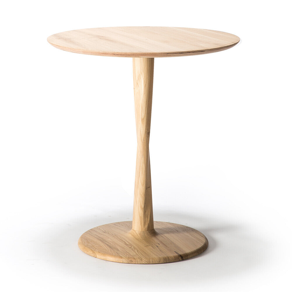 Ethnicraft - Table Torsion ronde - chêne naturel - Diam. 90 x H76