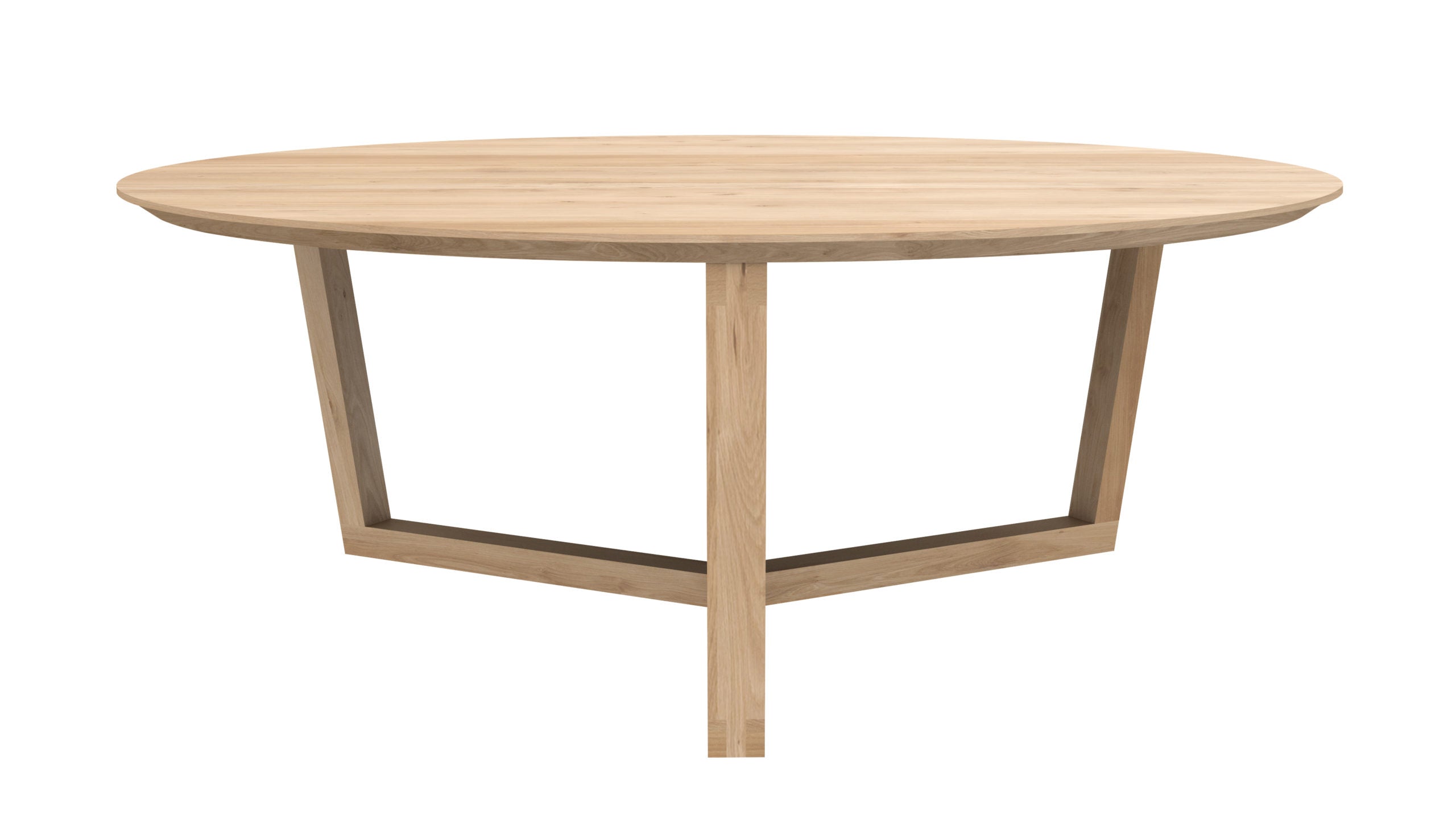Ethnicraft - Table basse Tripod - Chêne massif - 96x96xH36