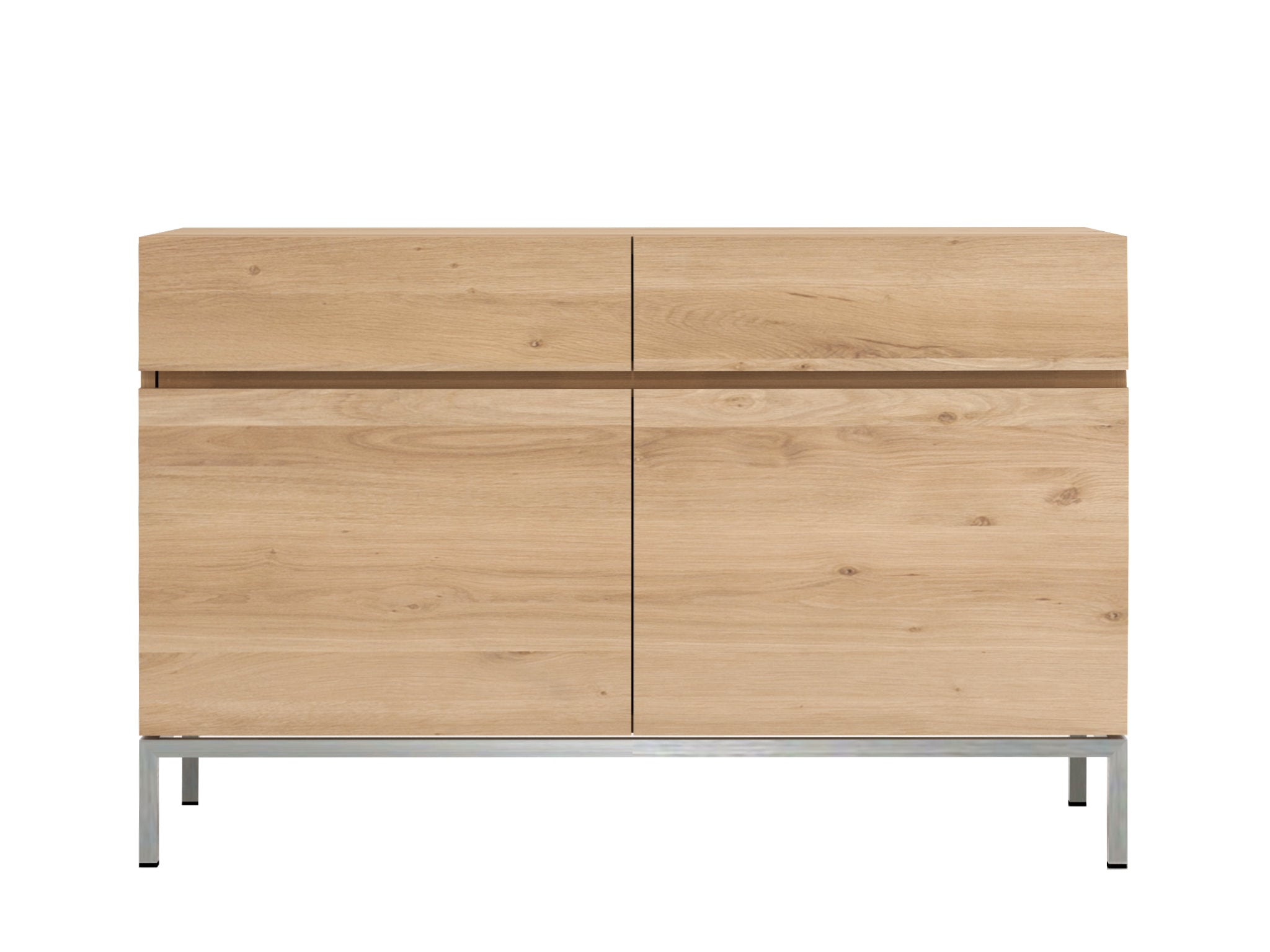 Ethnicraft - Buffet Ligna - Chêne massif - 2 portes 2 tiroirs - L.110 X 45 x H.78