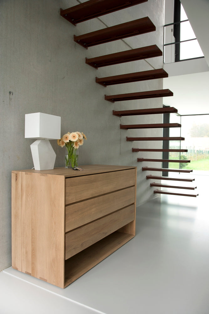 Ethnicraft - Commode Nordic - Chêne massif - 3 tiroirs