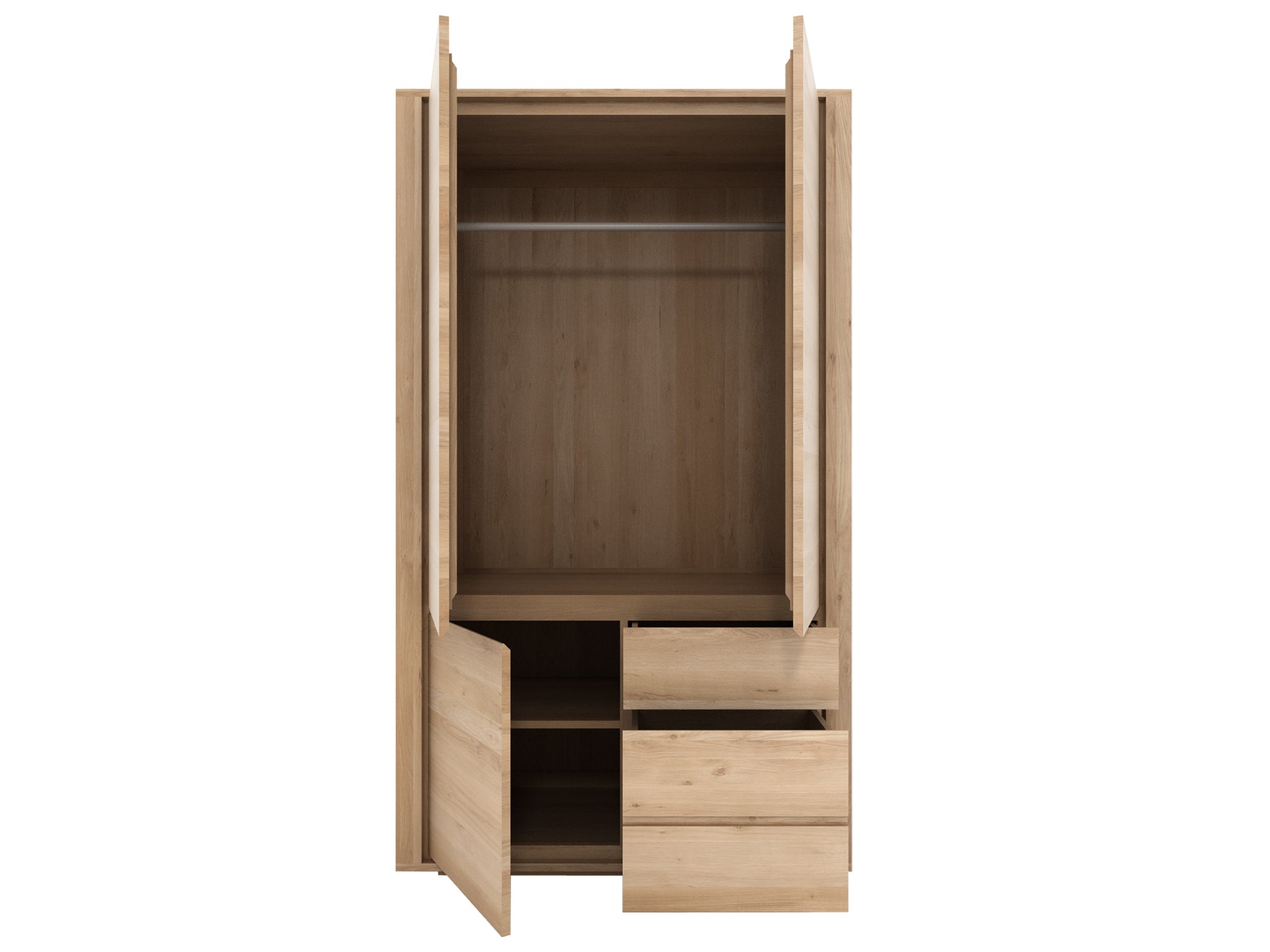 Ethnicraft - Penderie Shadow - Chêne massif - 115 x 60 x H200