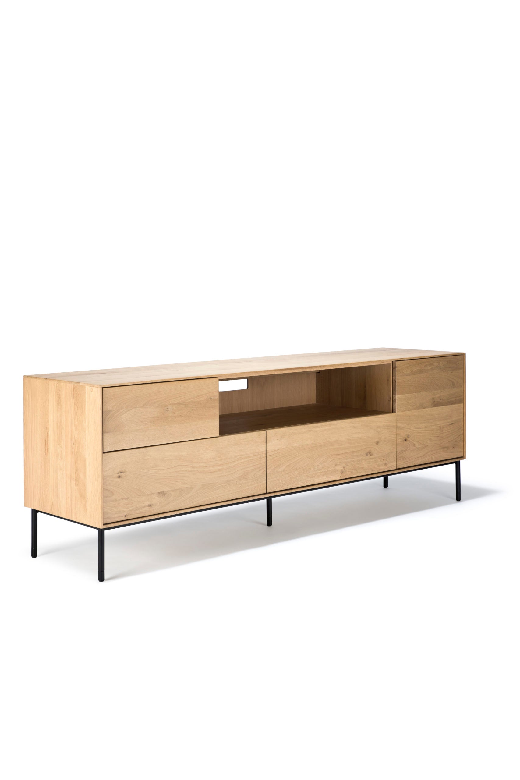 Ethnicraft - Meuble TV Whitebird - Chêne massif - 180 x 45 x H61