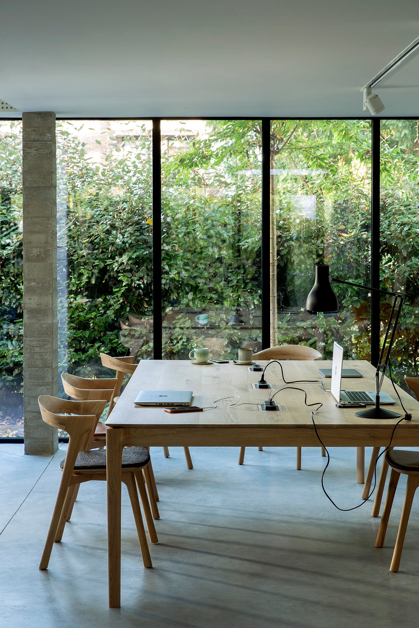 Ethnicraft - Bureau  Bok  cowork - Chêne massif - 240 x 140 x 76