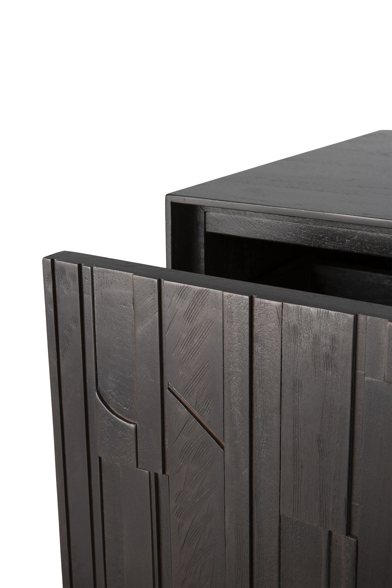 Ethnicraft - Meuble TV Mosaic - Teck - 1 tiroir 1 abattant - 162 x 45 x H53