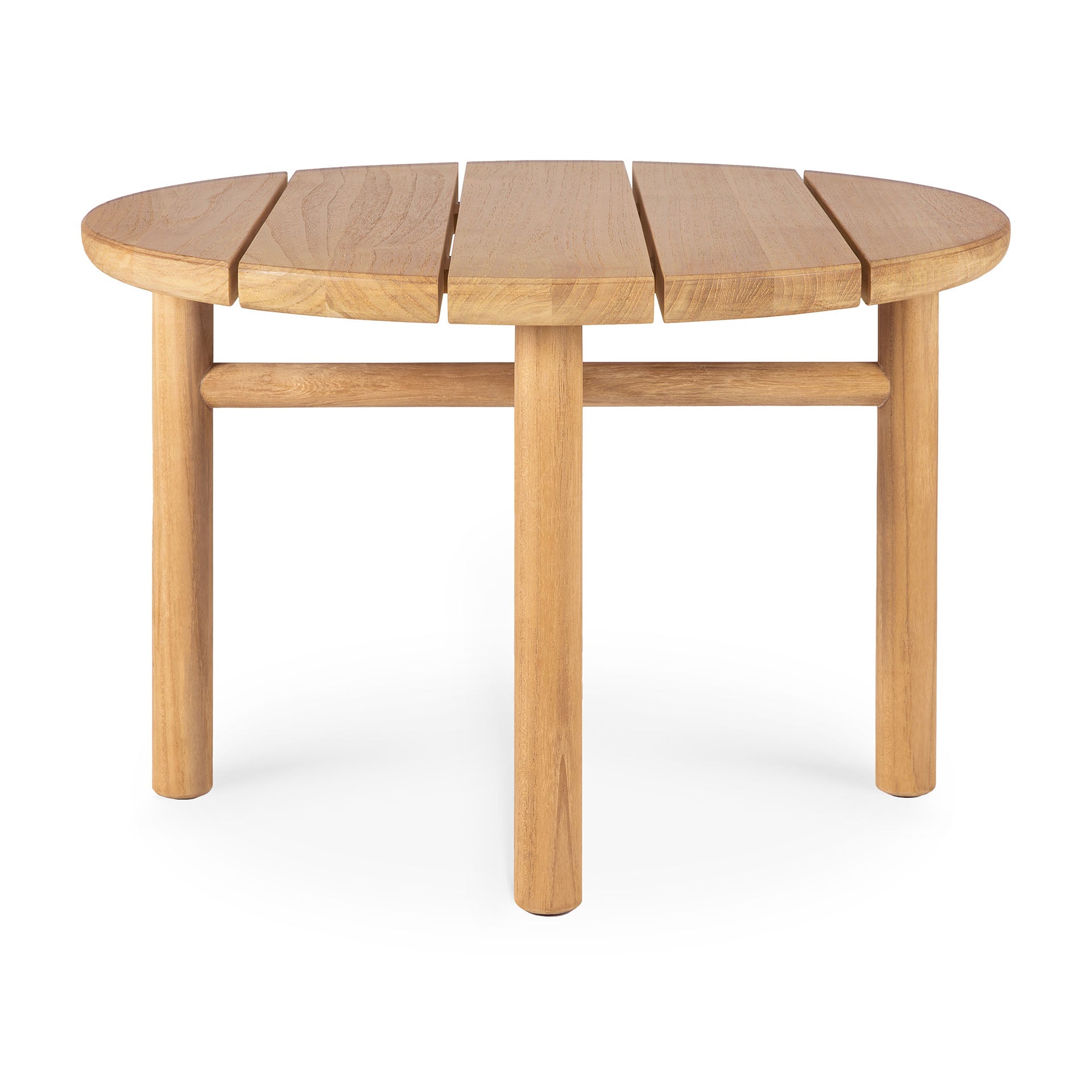 Ethnicraft - Outdoor - Table d'appoint de jardin Quatro en teck - diamètre 68 x H42
