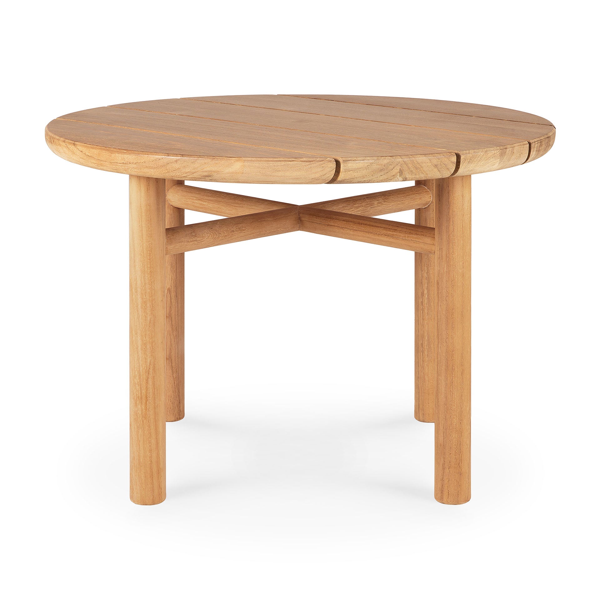 Ethnicraft - Outdoor - Table basse Quatro en teck - diam. 59 x H 38