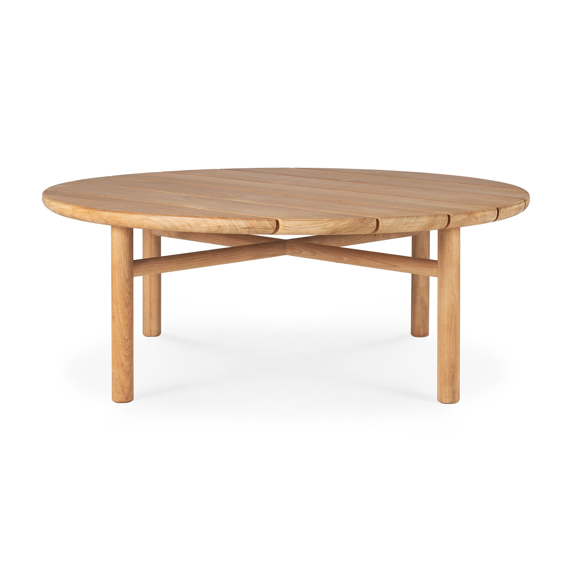 Ethnicraft - Outdoor - Table basse Quatro en teck - diamètre 95 x H 35