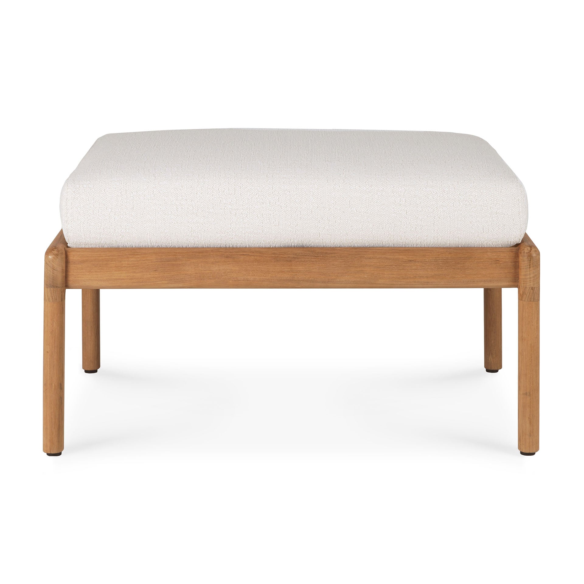 Ethnicraft - Outdoor - Repose-pieds de jardin Jack en teck - blanc cassé - 71 x 54 x H40