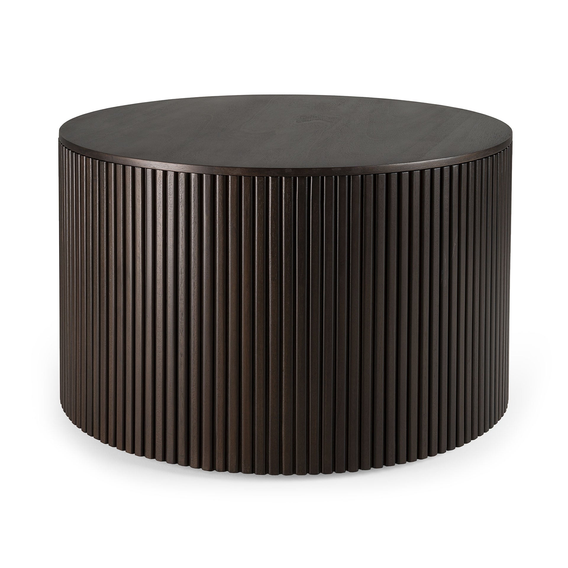 Ethnicraft - Table basse Roller Max - Ronde - Acajou - diam.80 x H32