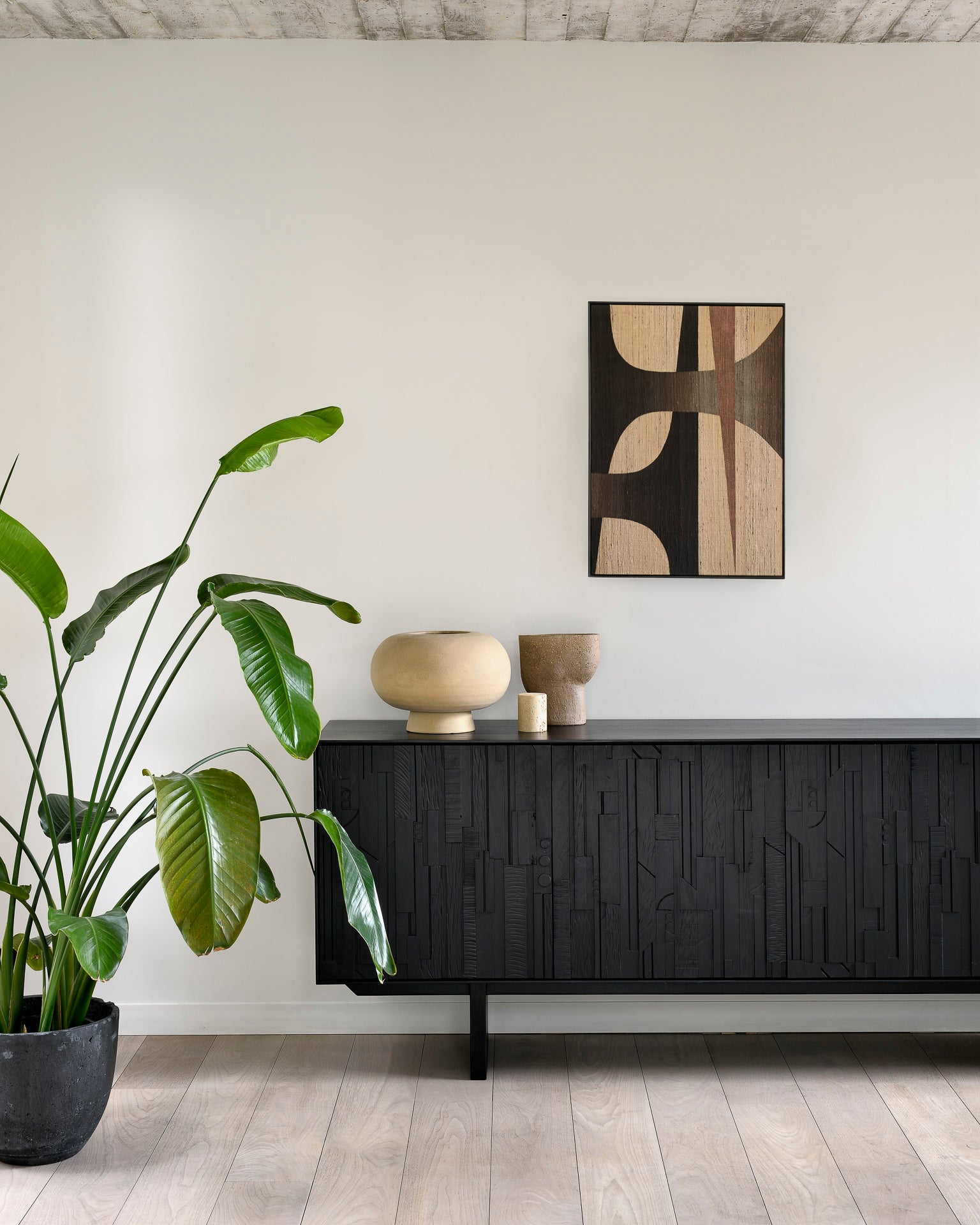 Ethnicraft - Buffet Mosaic - Teck - 3 portes - 170 x 45 x H82