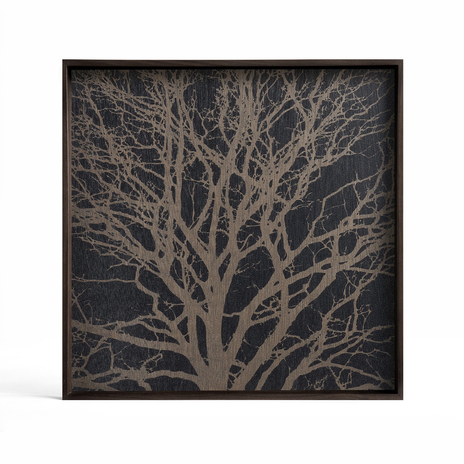Ethnicraft - Plateau carré en bois Black Slices - S - 38 x 38 x H4