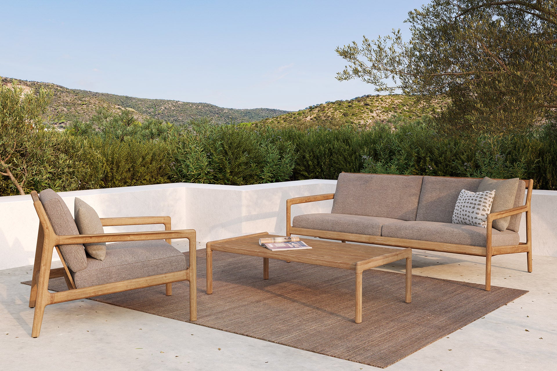 Ethnicraft - Outdoor - Table basse Jack en teck - 120 x 65 x 35