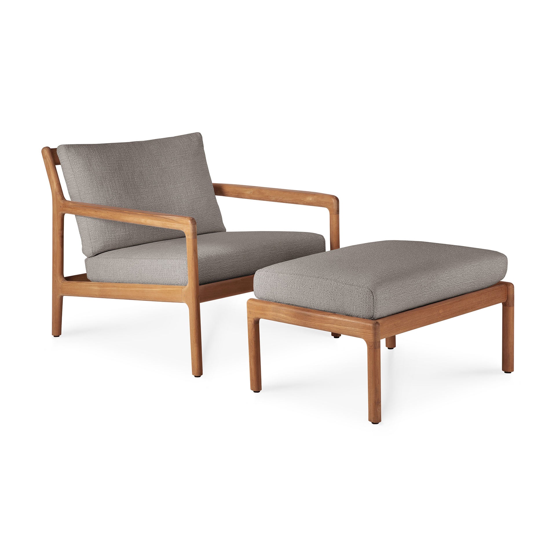 Ethnicraft - Outdoor - Repose-pieds de jardin Jack en teck – moka - 71 x 54 x H40