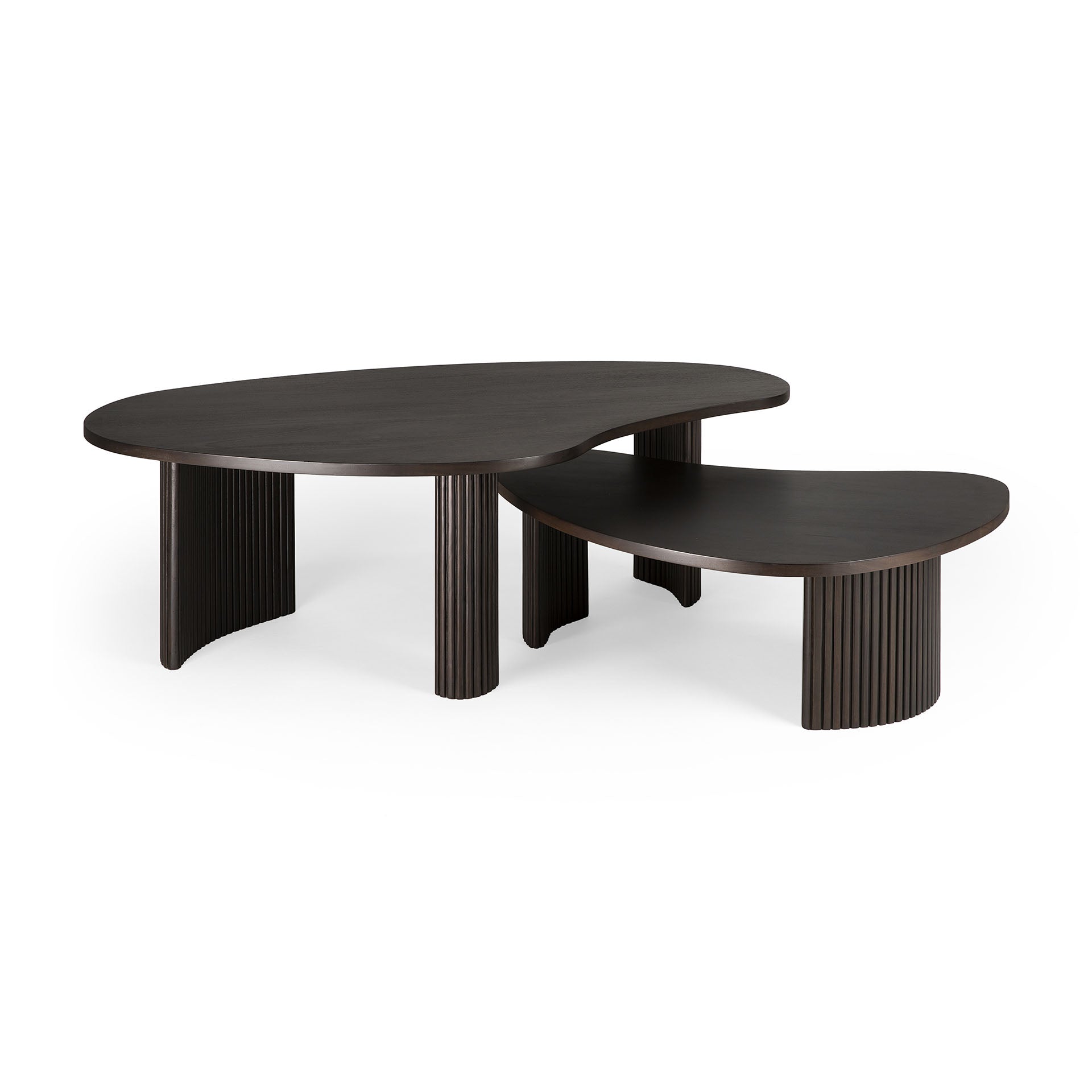 Ethnicraft - Table basse Boomerang - Acajou - 90 x 61 x H29