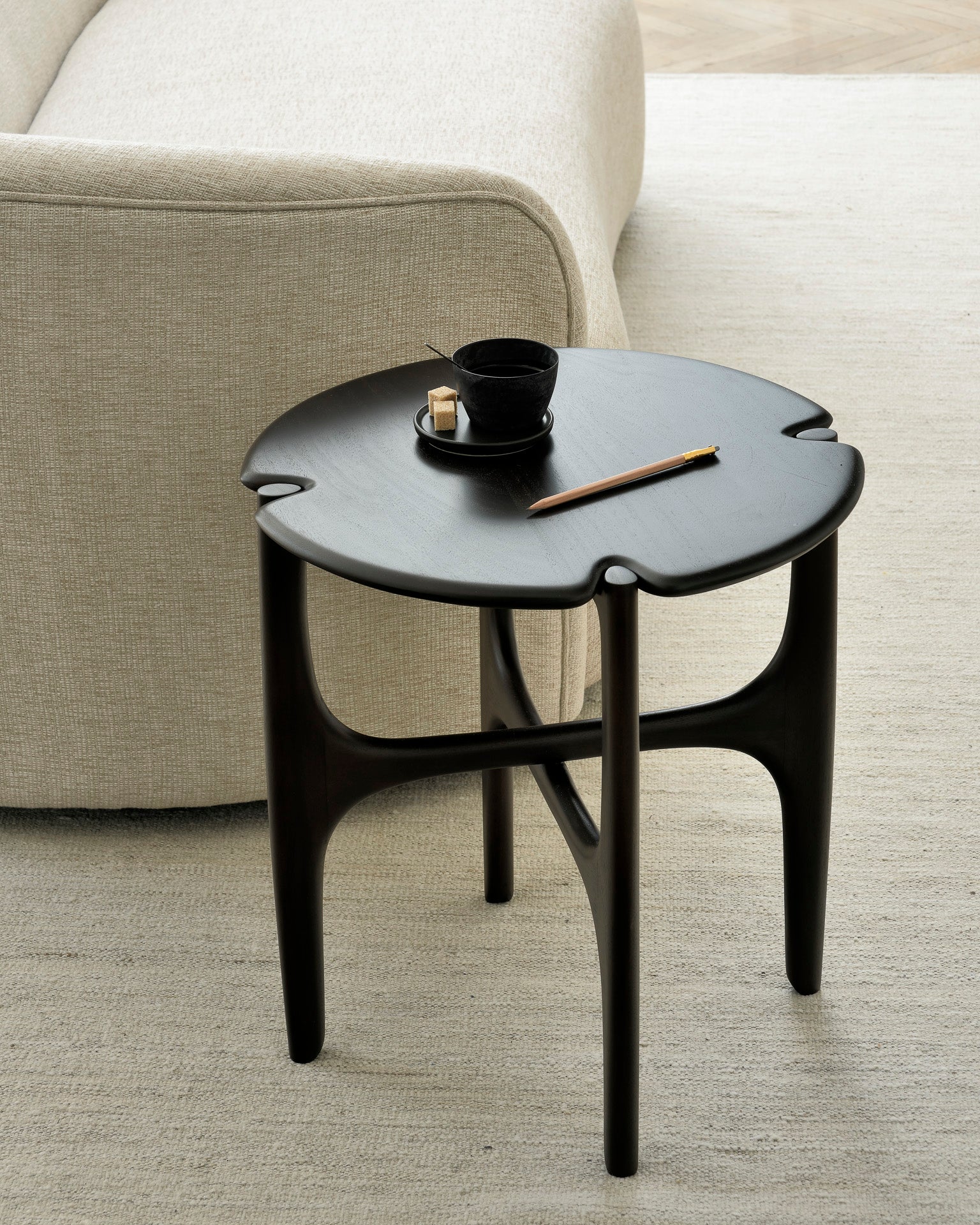 Ethnicraft - Table d'appoint "PI" - acajou - 47 x 47 x H50