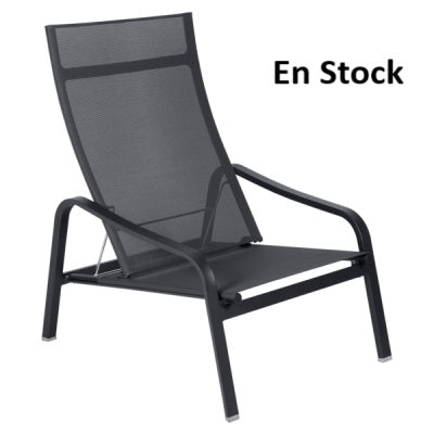 Fermob - Alizé - Fauteuil Bas et Repose-pieds - Carbone