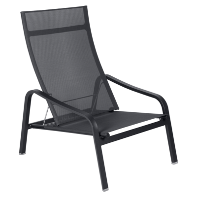 Fermob - Alizé - Fauteuil Bas et Repose-pieds - Carbone