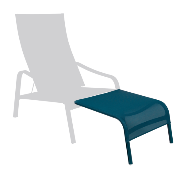 Fermob - Alizé - Fauteuil bas + repose-pieds - bleu acapulco en stock