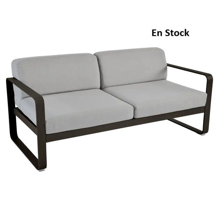 Fermob - Bellevie - Canapé 2 places - Tonka - Coussins gris flanelle (En stock)