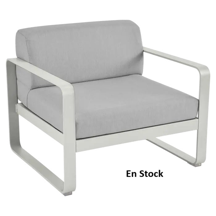 Fermob - Bellevie - Canapé (Fauteuil) - Gris Argile - Coussins gris flanelle (En stock)