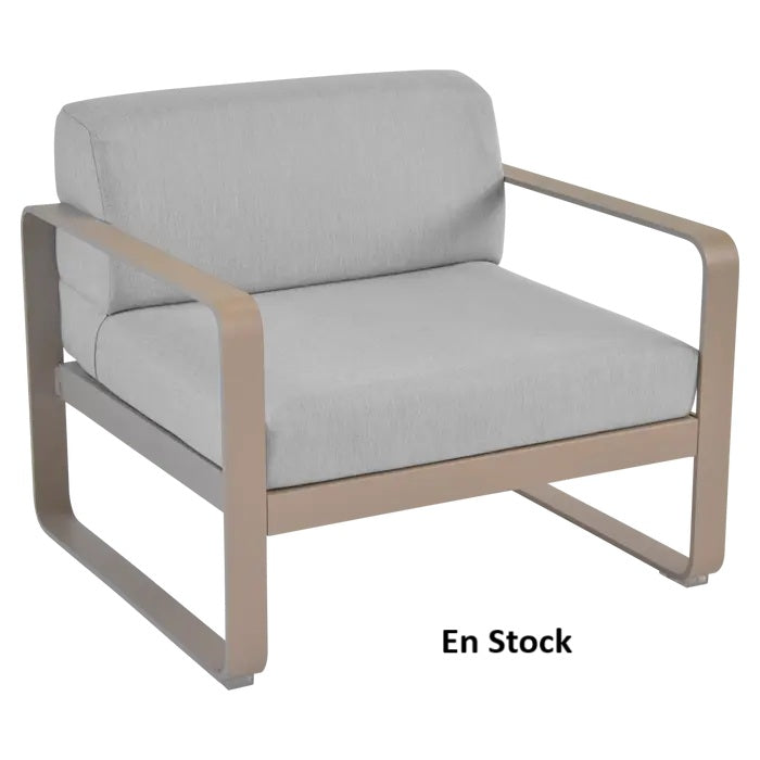 Fermob - Bellevie - Canapé (Fauteuil) - Muscade - Coussins gris flanelle (En stock)