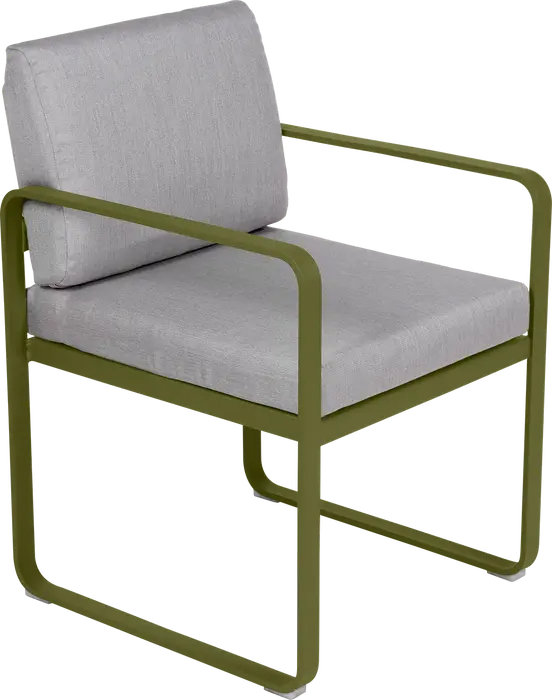 Fermob - Bellevie - Fauteuil Repas - Coussin Gris Flanelle