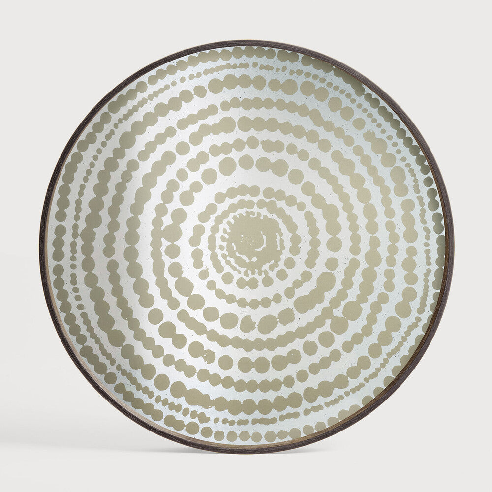 Ethnicraft - Plateau Beads Miroir - round - L - 61 x 61 x H4