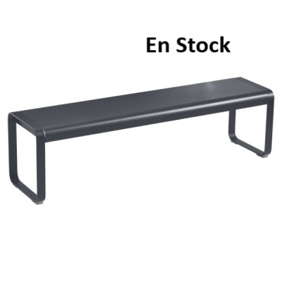 Fermob - Bellevie - Banc 3 places sans dossier - Carbone (En stock)