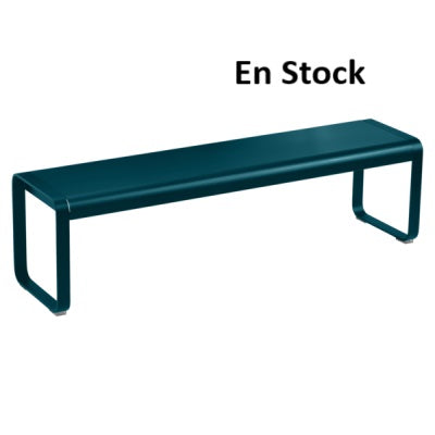 Fermob - Bellevie - Banc 3 places sans dossier - Bleu Acapulco (En stock)