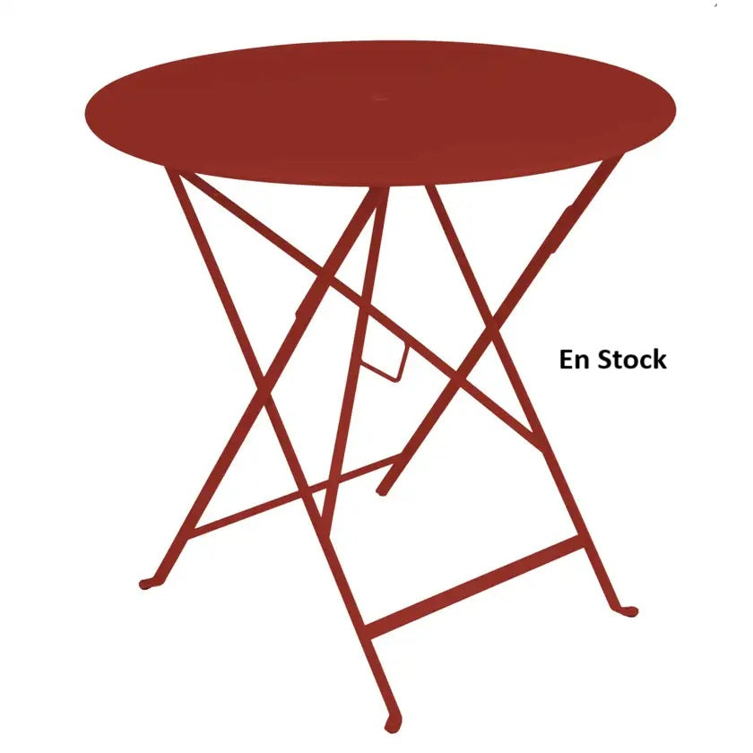 Fermob - Bistro - Table Ronde - Diamètre 77 cm - Acier - Piment (En Stock)